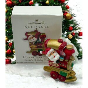 Hallmark KeepsakeChristmas Ornament Choo-Choo Cheer Santas Holiday Train 2011